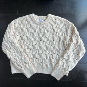 Zara - girls cotton cable sweater